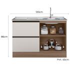 Balcao Para Pia Sem Tampo 1p 3g 120 Cm Etti 12551 Pnl