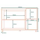 Balcao Para Pia Sem Tampo Mdf 120 Cm Tosc Bt003 Mxm