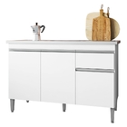 Balcão Para Pia Tatiane 120 Cm Branco Ajl