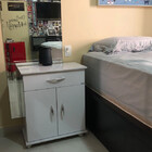 Balcão Para Quarto Cabeceira Com Gaveta Branco Madeira