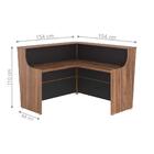 Balcao Para Recepção Em L Fever Noce Preto