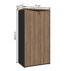 Balcão Para Secretária E Armário Aratiba Nogal Preto