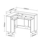 Balcão Para Secretária Romênia Nogal Preto