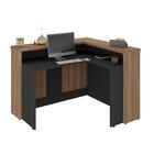 Balcão Para Secretária Romênia Nogal Preto