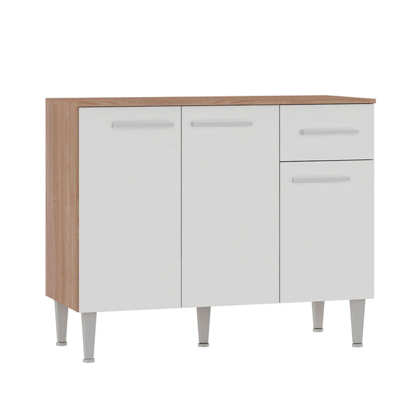 Balcão Pequeno Com Tampo Cozinha Madri 105 X 83 X 45 Cm 3 Por