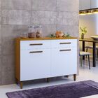 Balcão Pérola 02 Portas Arte Móveis Freijó/branco