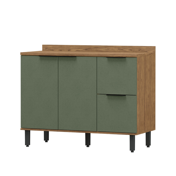 Balcão Pia 120cm 2 Portas De Abrir E 2 Gaveta Externas Toscan