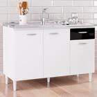 Balcao Pia 120cm 3 Portas 434 Poqq