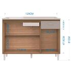 Balcao Pia 120cm 3 Portas 434 Poqq