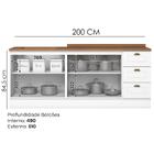 Balcao Pia 120cm Balcao Cooktop 80cm Americana Henn