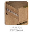 Balcão Pia 120cm Com Tampo 2 Portas 3 Gavetas Deseo Mel/fendi