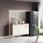 Balcao Pia 120cm Com Tampo 3 Portas 2012182 Armoveis