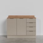 Balcão Pia 120cm Com Tampo Com Rodapé Puxador 150cm Ipanema C