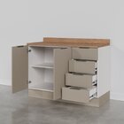 Balcão Pia 120cm Com Tampo Com Rodapé Puxador 150cm Ipanema C