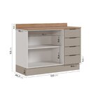 Balcão Pia 120cm Com Tampo Com Rodapé Puxador 150cm Ipanema C