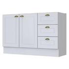 Balcão Pia 120cm E Aéreo 3 Portas Americana - Móveis Henn