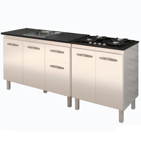 Balcao Pia 120cm E Cooktop 4 Bocas Mobbs