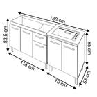 Balcao Pia 120cm E Cooktop 4 Bocas Mobbs