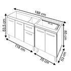 Balcao Pia 120cm E Cooktop 5 Bocas Mobbs