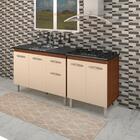 Balcao Pia 120cm E Cooktop 5 Bocas Mobbs