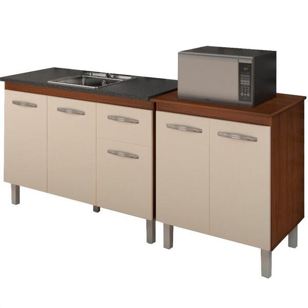 Balcao Pia 120cm E Multiuso 2 Portas 70cm Mobbs