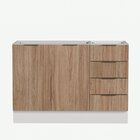 Balcão Pia 120cm Sem Tampo Com Rodapé Puxador 150mm Ipanema C