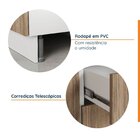 Balcão Pia 120cm Sem Tampo Com Rodapé Puxador 150mm Ipanema C