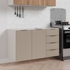 Balcão Pia 120cm Sem Tampo Sem Rodapé Puxador 150cm Ipanema C