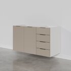 Balcão Pia 120cm Sem Tampo Sem Rodapé Puxador 150cm Ipanema C