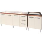 Balcao Pia 150cm E Cooktop 5 Bocas Mobbs