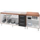 Balcao Pia 150cm E Multiuso 2 Portas 70cm Mobbs