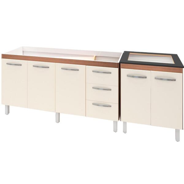 Balcao Pia 160cm E Cooktop 4 Bocas Mobbs