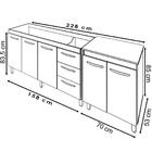 Balcao Pia 160cm E Multiuso 2 Portas 70cm Mobbs