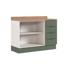 Balcão Pia 2 Portas 4 Gavetas Com Tampo E Rodapé Ipanema Cabe