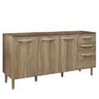 Balcão Pia 3 Portas E 3 Gavetas Fit 158cm - Nicioli