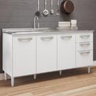 Balcão Pia 3 Portas E 3 Gavetas Fit 158cm - Nicioli