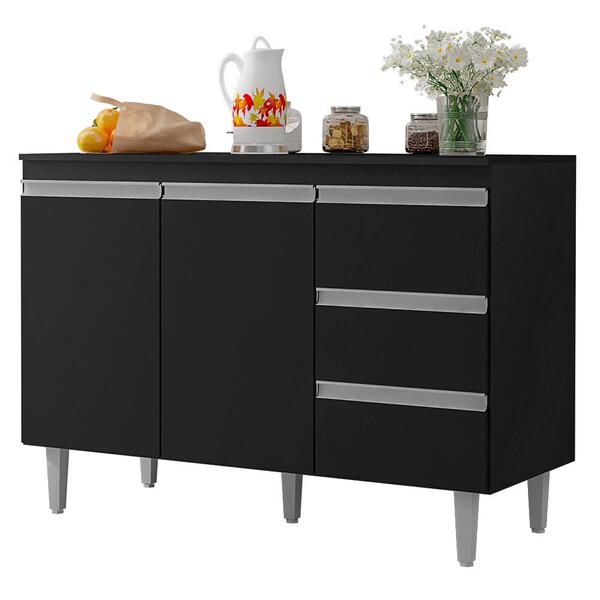 Balcão Pia Andréia 100cm Com Tampo Mdp - Ajl Móveis