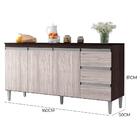 Balcão Pia Andréia 160cm Com Tampo Mdp - Ajl Móveis