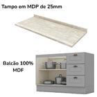 Balcao Pia Com Tampo 120 Cm C353 Americana Henn