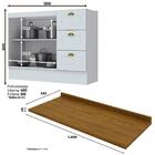 Balcao Pia Com Tampo 120cm C353 Americana Henn