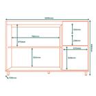 Balcao Pia Com Tampo Mdf 120 Cm Tosc Bt3 Tp1 Mxm