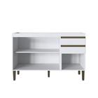 Balcão Pia Cozinha Casablanca 3 Portas 2 Gavetas Branco