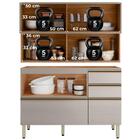 Balcao Pia E Armario Aereo 120 Cm Proenca Nogueira Carbono Pr