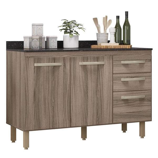 Balcão Pia Fit 118cm Com Tampo Mdp - Nicioli