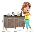 Balcão Pia Fit 118cm Com Tampo Mdp - Nicioli