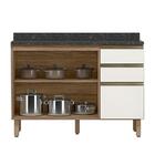 Balcão Pia Kali Premium 120cm 2 Portas Com Tampo Mdf 25mm - N