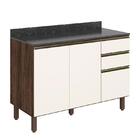 Balcão Pia Kali Premium 120cm 2 Portas Com Tampo Mdf 25mm - N