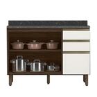 Balcão Pia Kali Premium 120cm 2 Portas Com Tampo Mdf 25mm - N