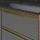 Balcão Pia Kali Premium 120cm 2 Portas Com Tampo Mdf 25mm - N