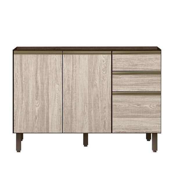 Balcão Pia Kali Premium 120cm 2 Portas E 3 Gavetas - Nicioli